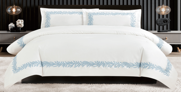 TH - E2004 Kyle Q Comforter Sets (3 PCS) - Al Rugaib Furniture