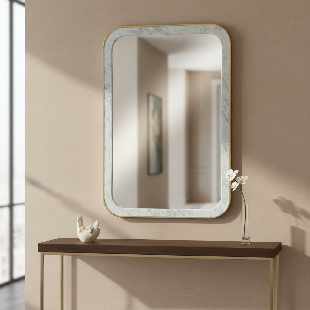 The Milanetti Marble Mirror Mirrors| Roots Furniture