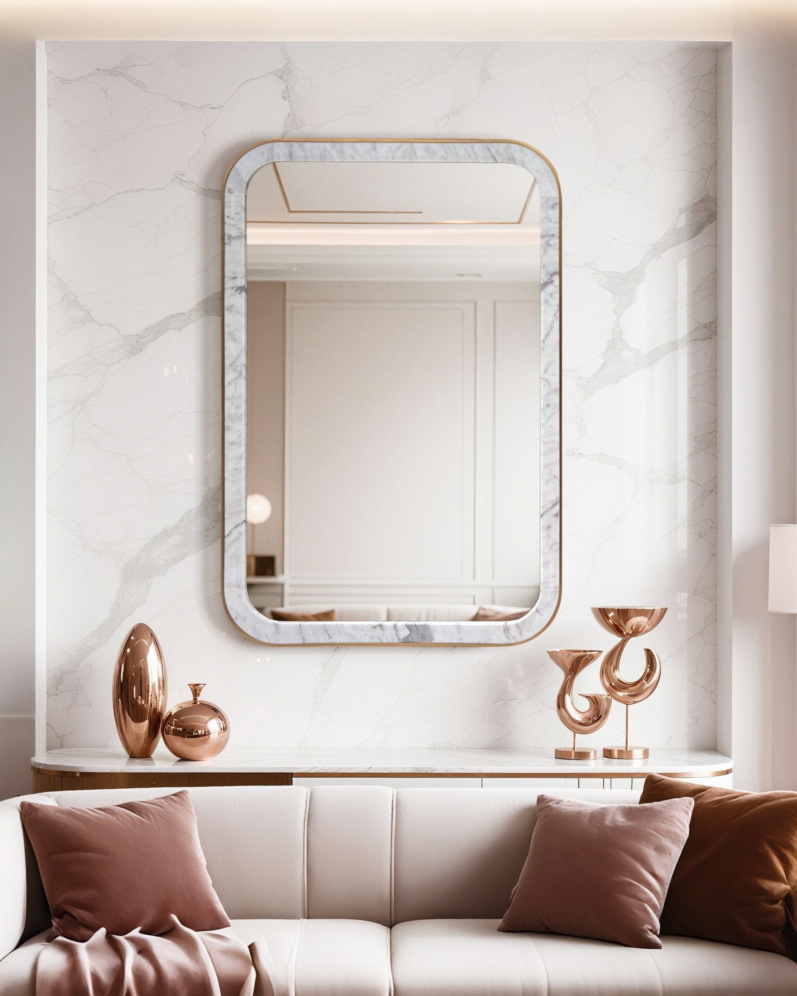 The Milanetti Marble Mirror Mirrors| Roots Furniture
