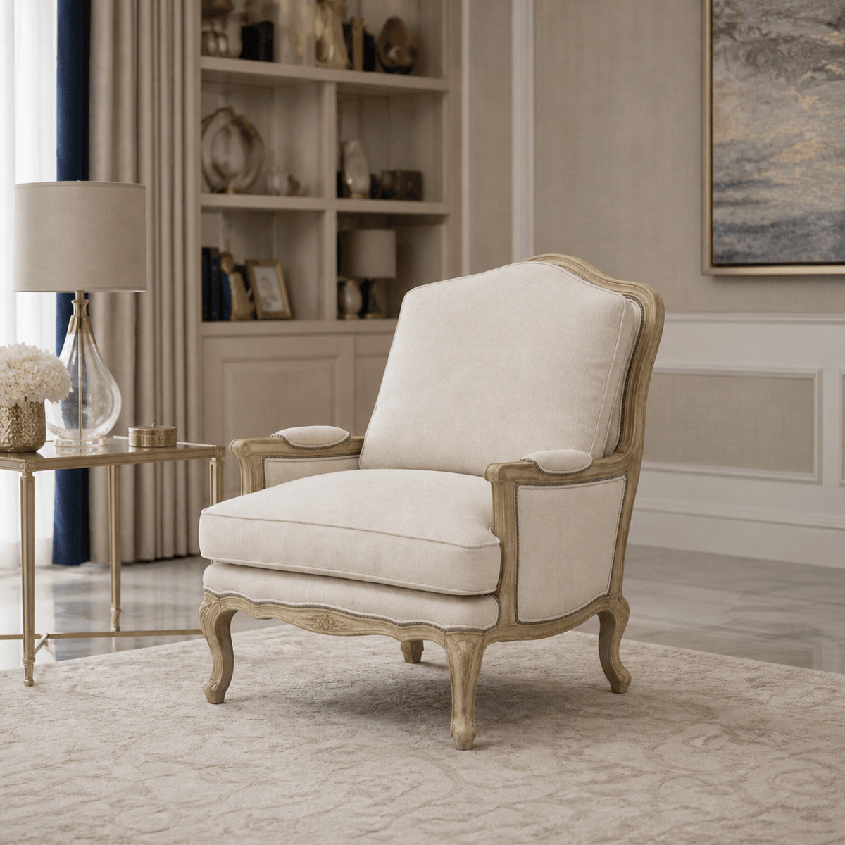 The Royal Navy Accent Chair Chairs| AlRugaib Furniture