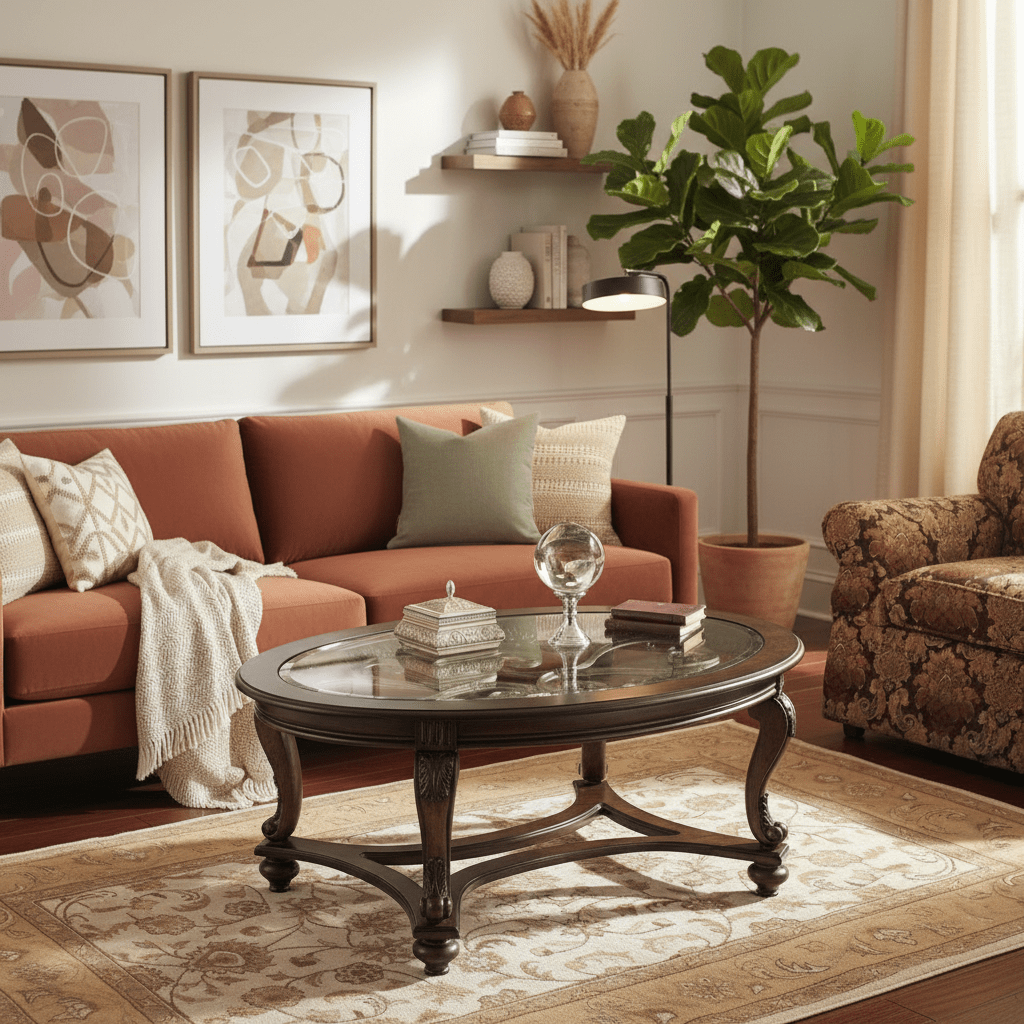 Thelmshore Oval Cocktail Table Coffee Tables| Ashley Homestore