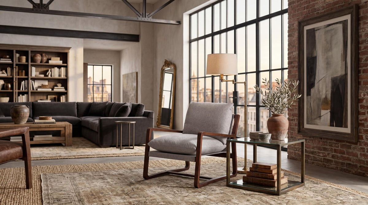 Theo Grey Accent Chair Chairs| Roots Furniture