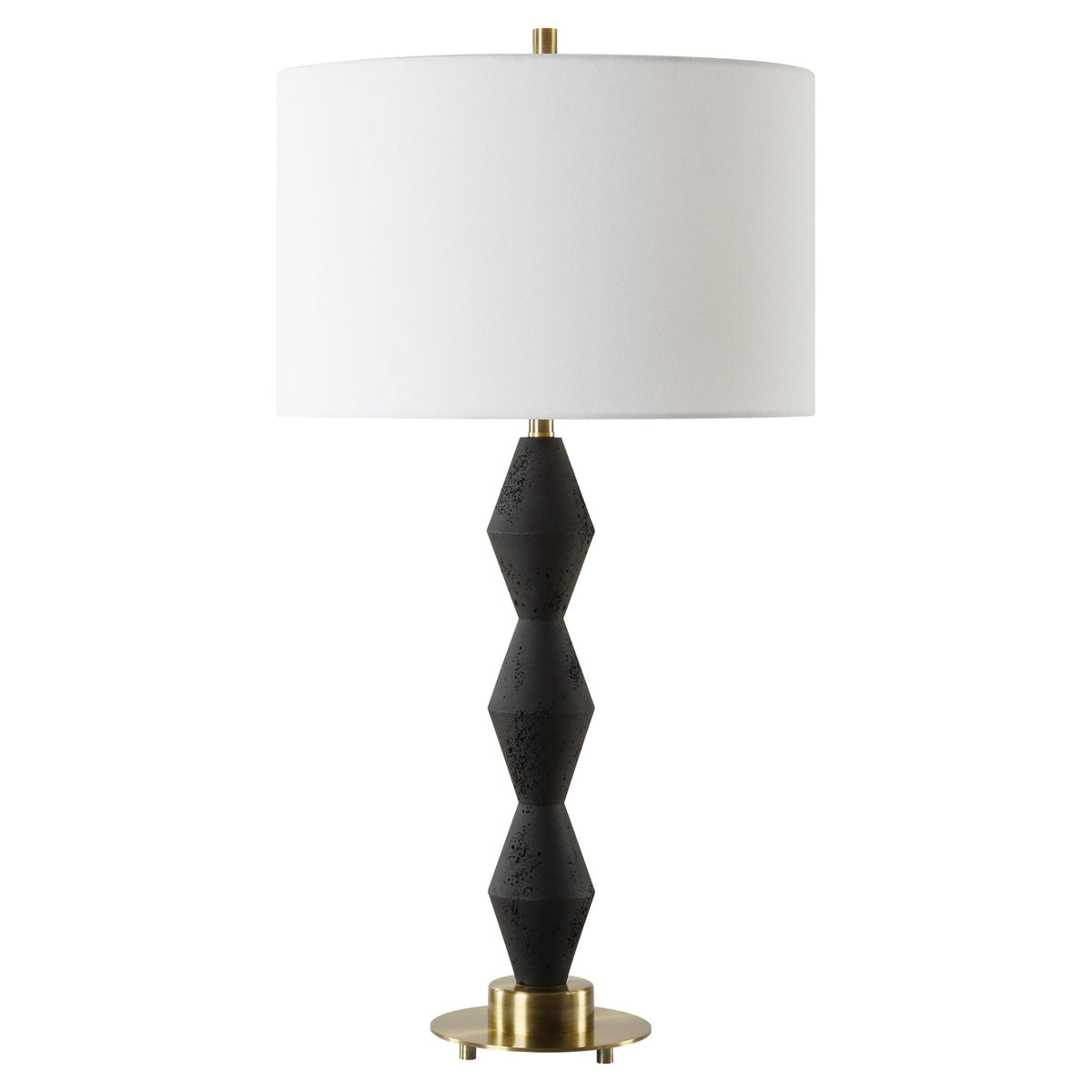 Threefold Black Stone Table Lamp Table Lamps| Uttermost