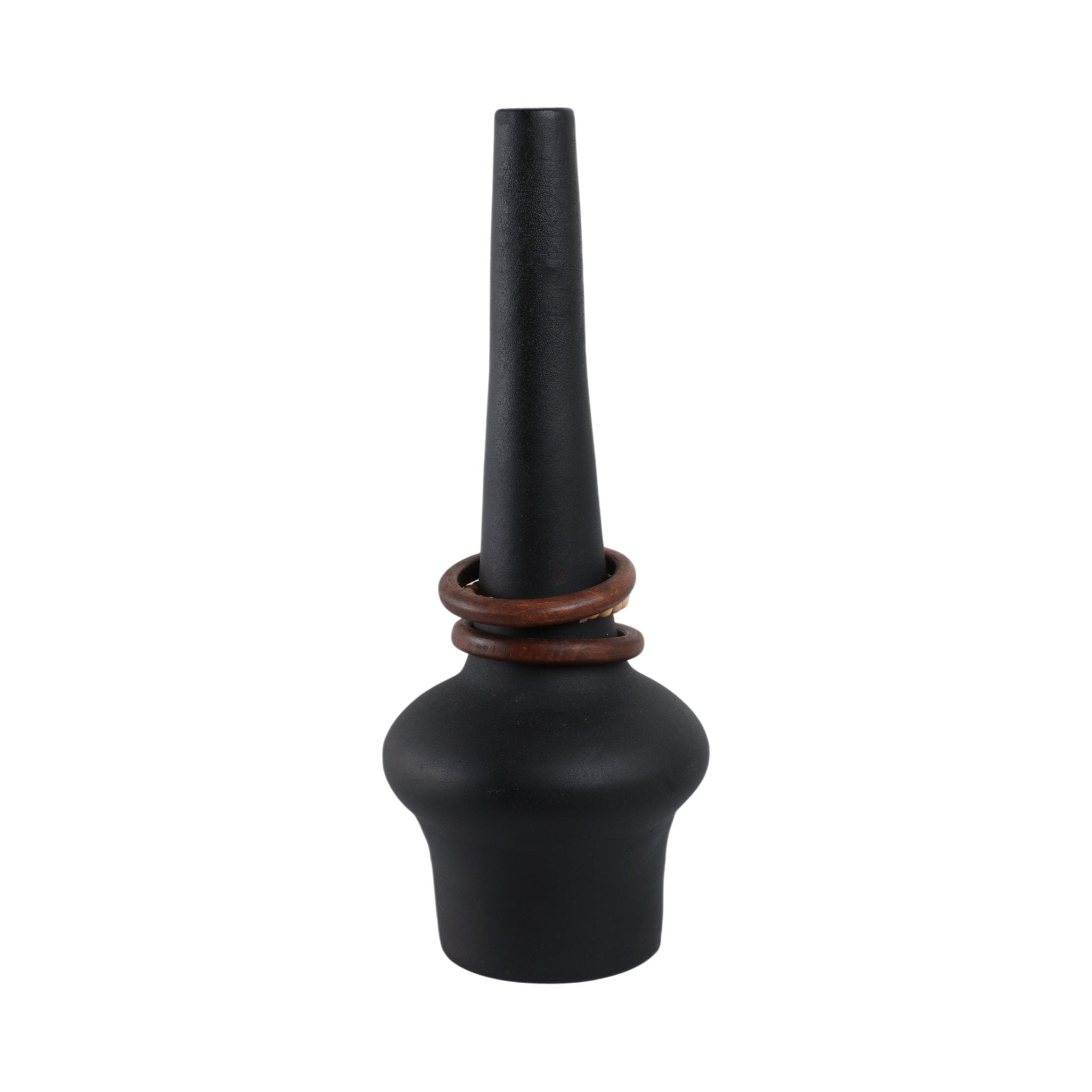 Tiago Vase With Wood Beads, Blk Vases and Jars| Sagebrook Home