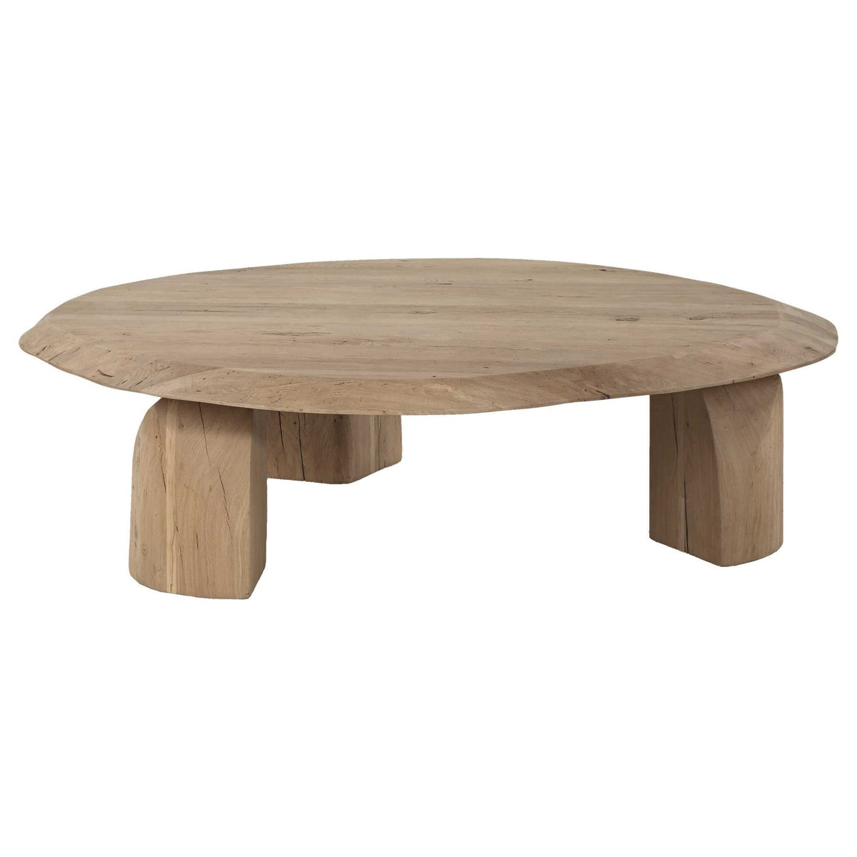 Tiernan Reclaimed Oak Round Coffee Table Coffee Tables| Uttermost