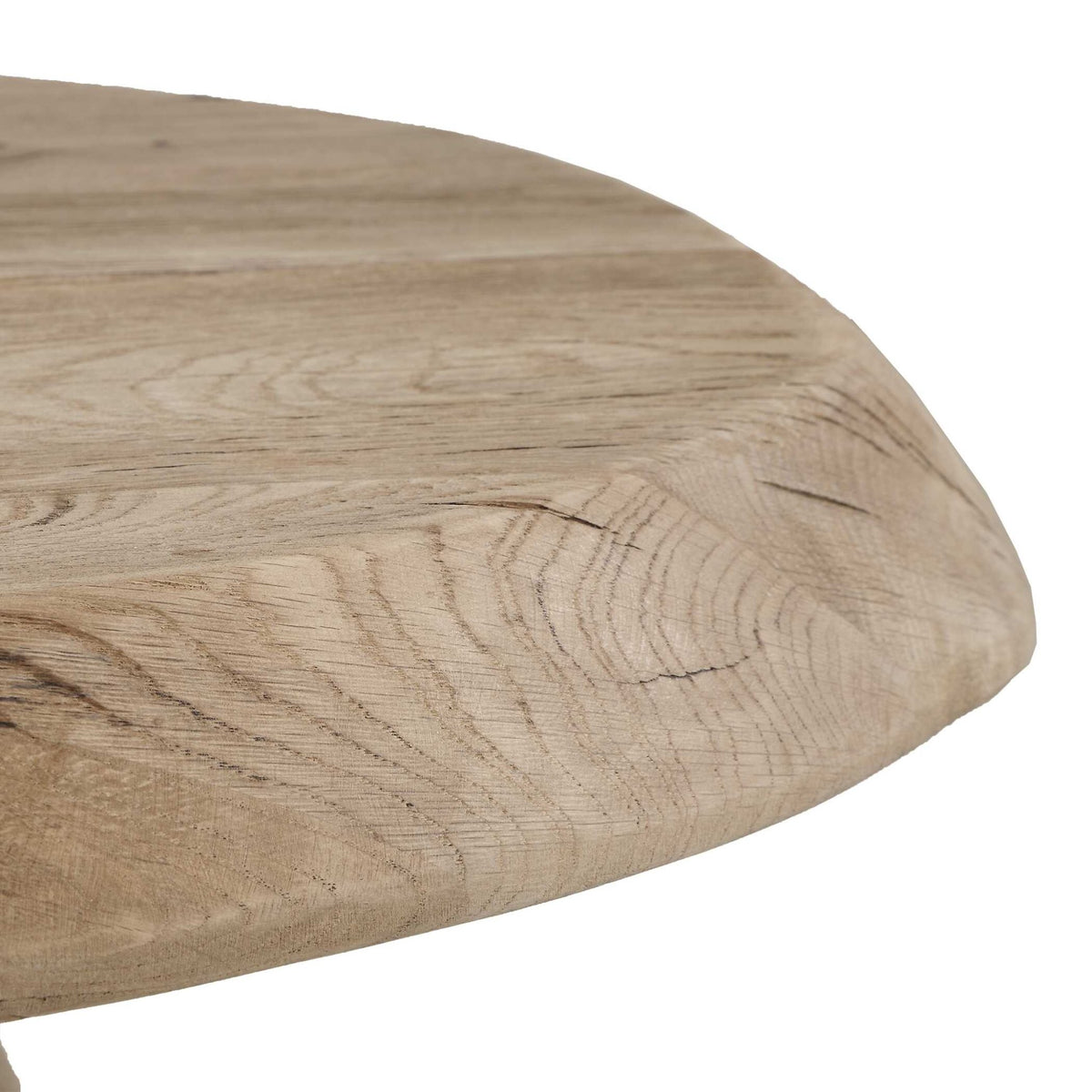 Tiernan Reclaimed Oak Round Side Table Accent & End Tables| Uttermost