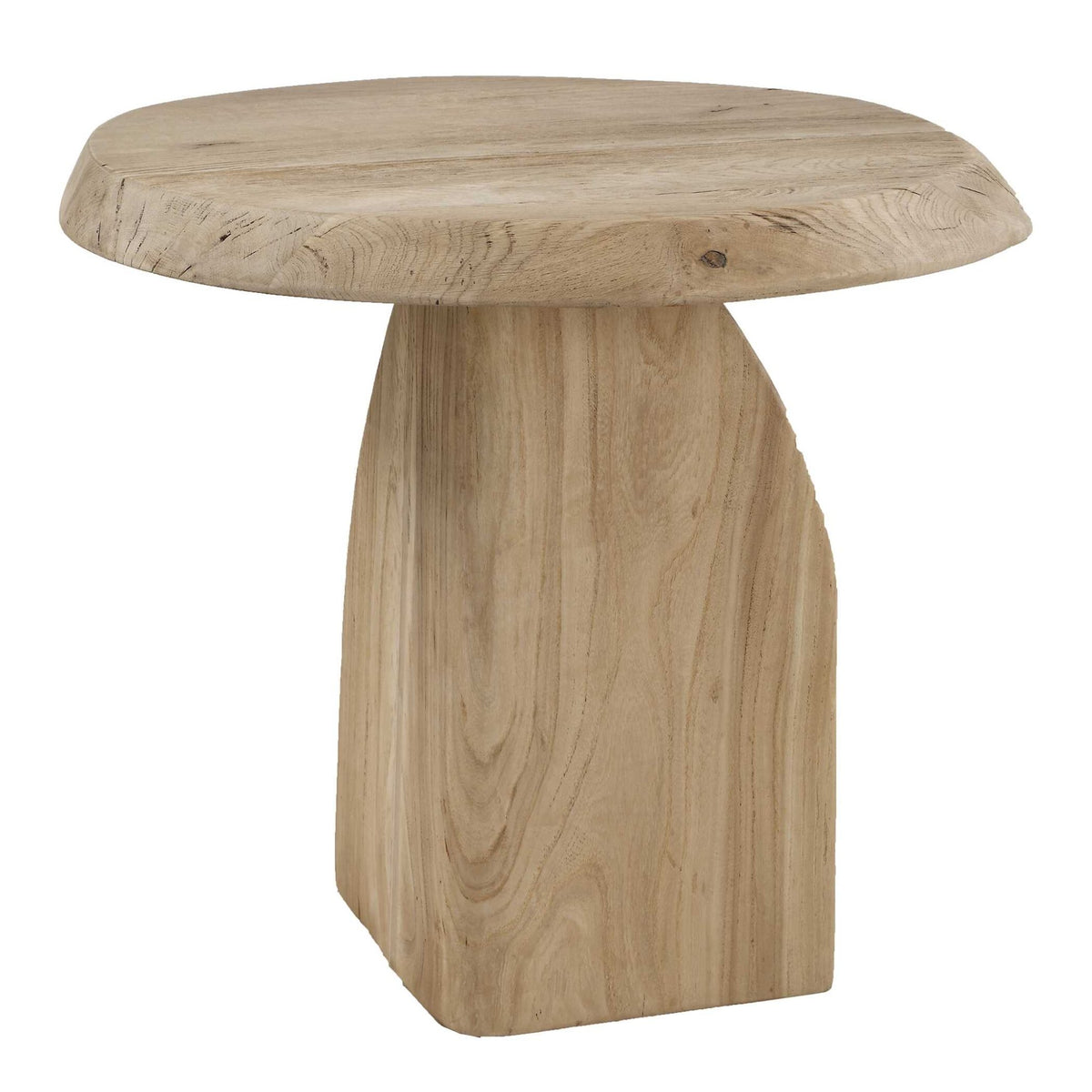 Tiernan Reclaimed Oak Round Side Table Accent & End Tables| Uttermost