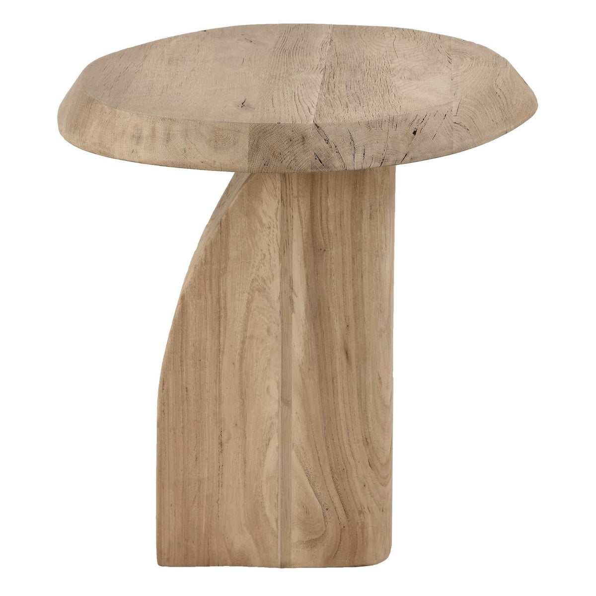 Tiernan Reclaimed Oak Round Side Table Accent & End Tables| Uttermost