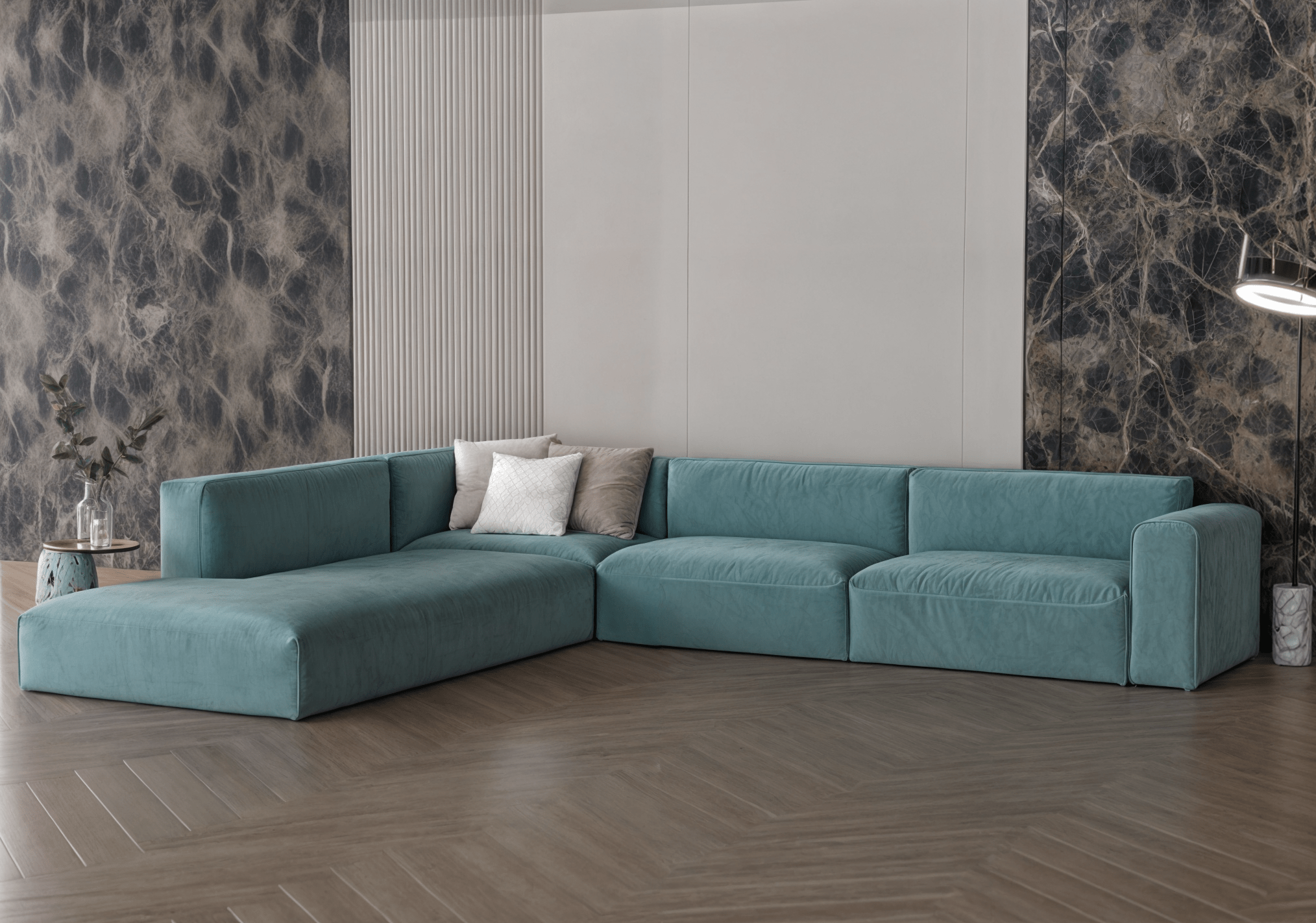 Tiffany corner sofa model "Sahar" in size 270×210 Sectionals| Oak