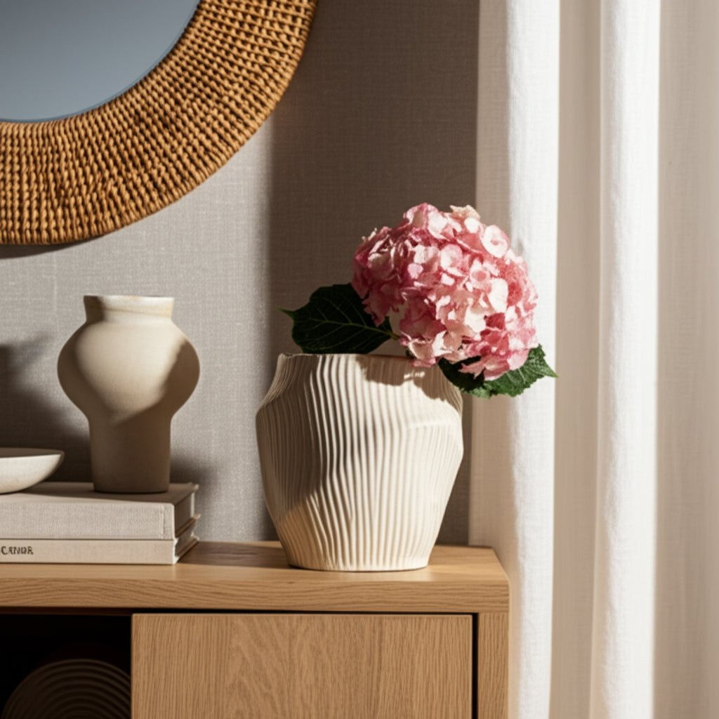 Tihany Blue/Cream Vase Vases and Jars| Sagebrook Home