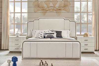 Timeless Tranquility White Bed - Al Rugaib Furniture