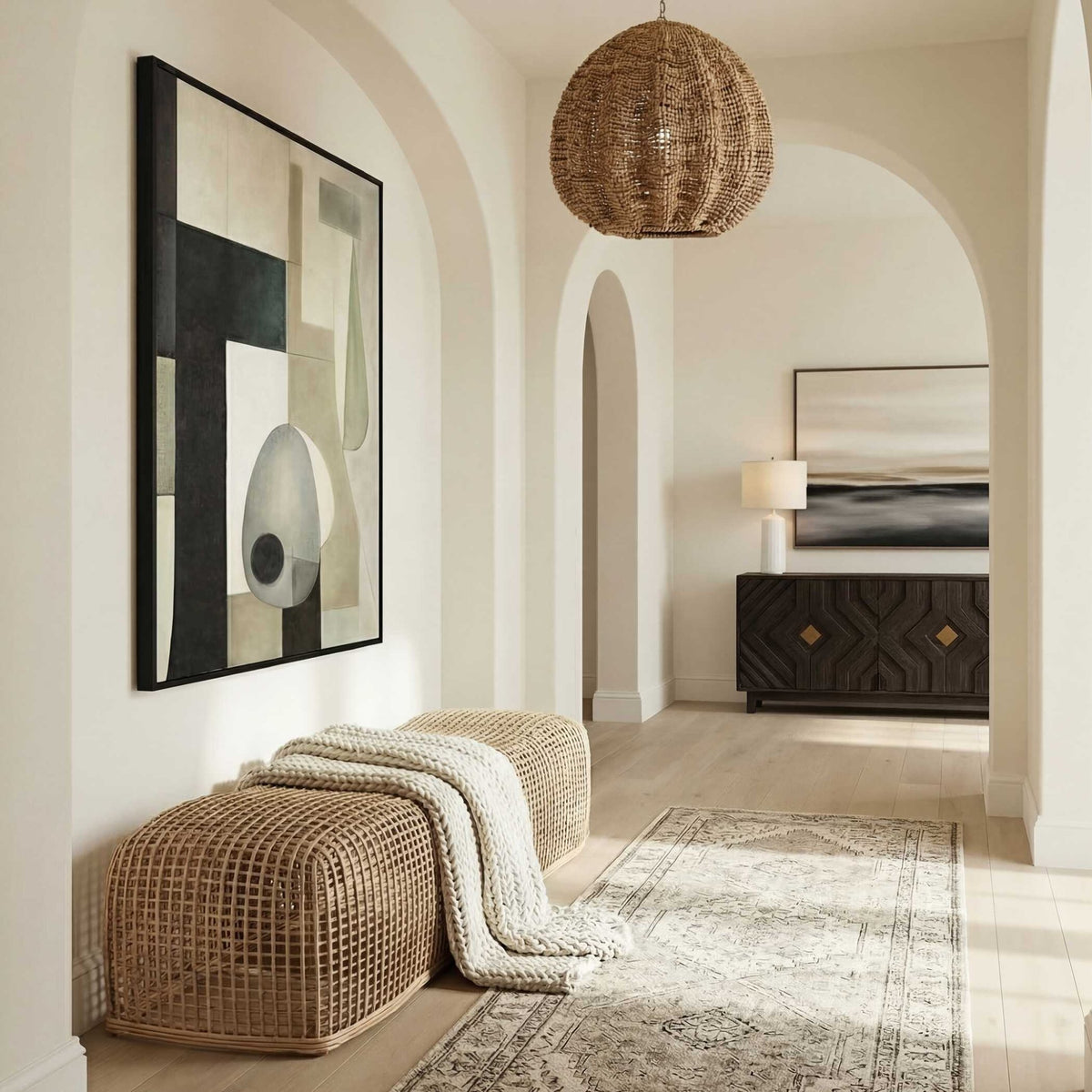 Tino Rattan Bench Benches| Uttermost