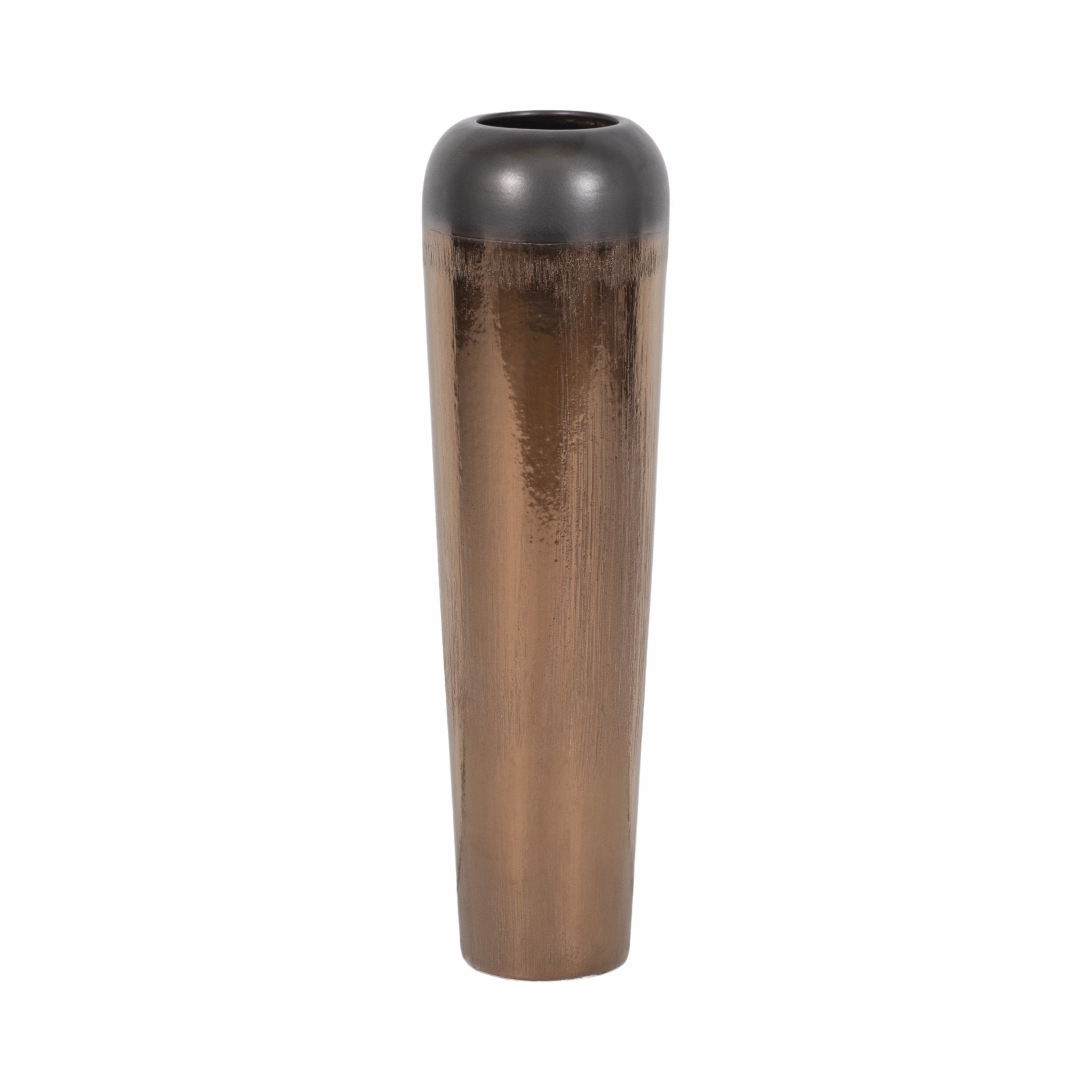 Tiziano Ceramic Bronze Floor Vase Vases and Jars| Sagebrook Home