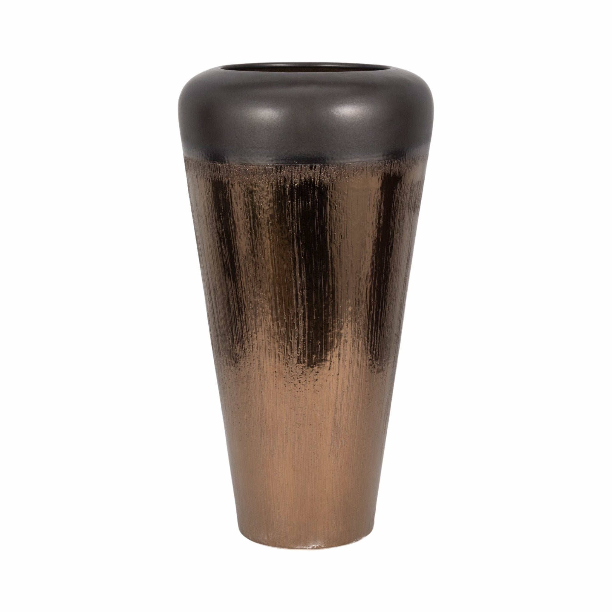 Tiziano Ceramic Bronze Floor Vase Vases and Jars| Sagebrook Home