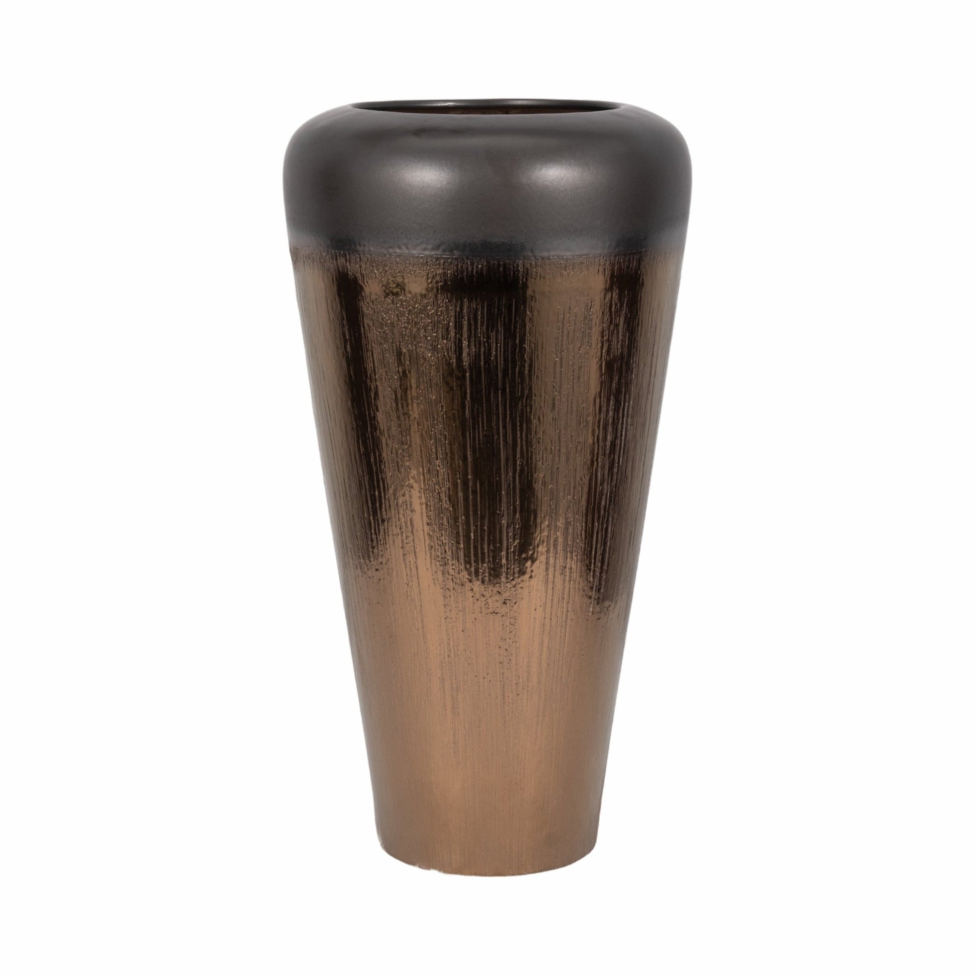 Tiziano Ceramic Bronze Floor Vase Vases and Jars| Sagebrook Home