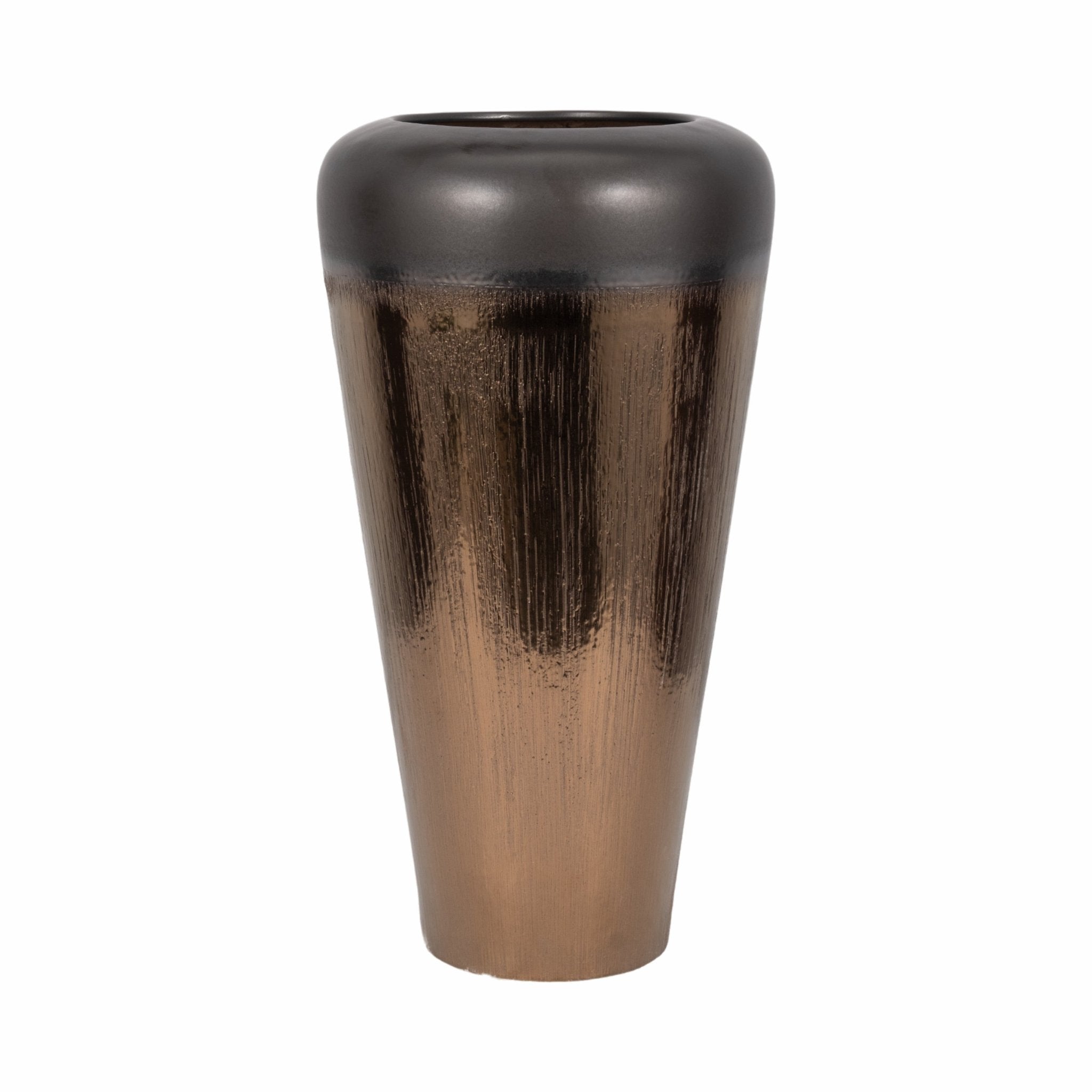 Tiziano Ceramic Bronze Floor Vase Vases and Jars| Sagebrook Home