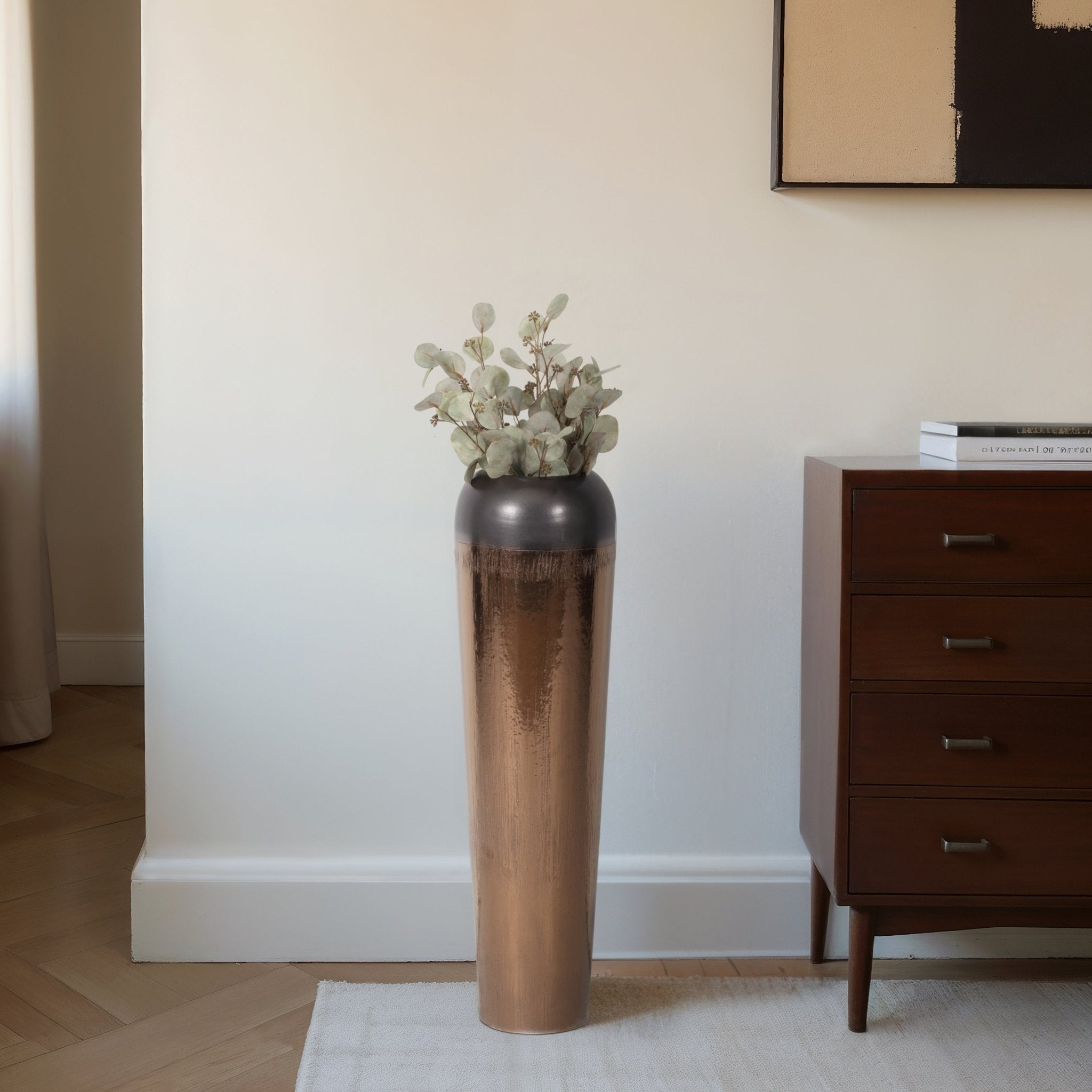 Tiziano Ceramic Bronze Floor Vase Vases and Jars| Sagebrook Home