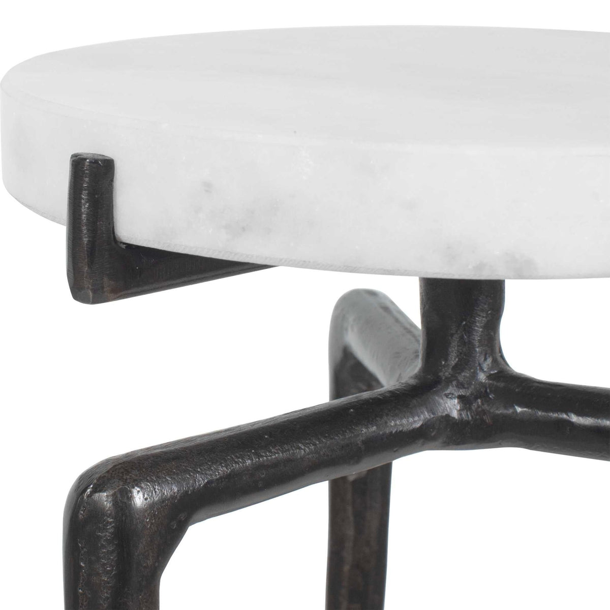 Tobias White Marble Slab Drink Table Accent & End Tables| Uttermost