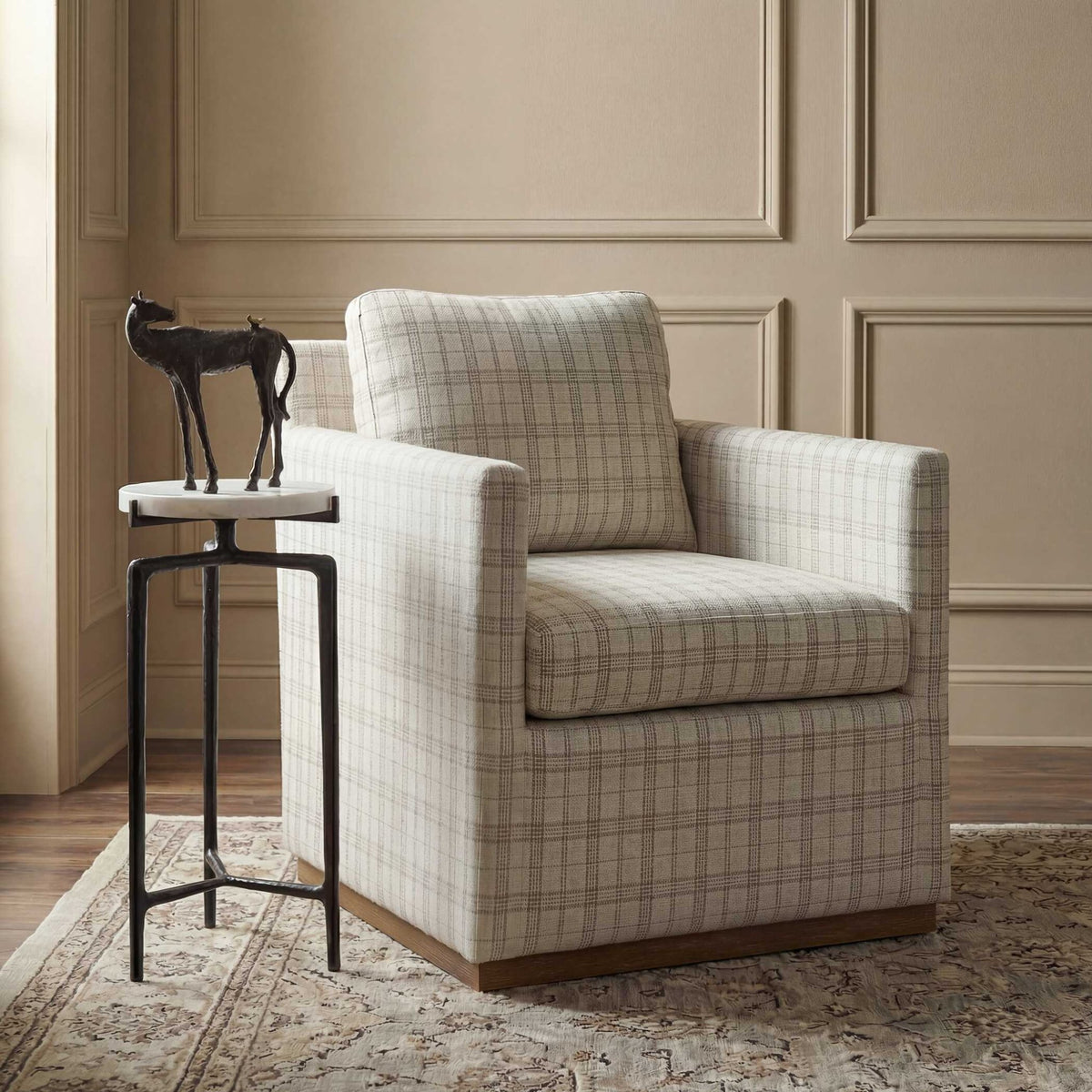 Tobias White Marble Slab Drink Table Accent & End Tables| Uttermost