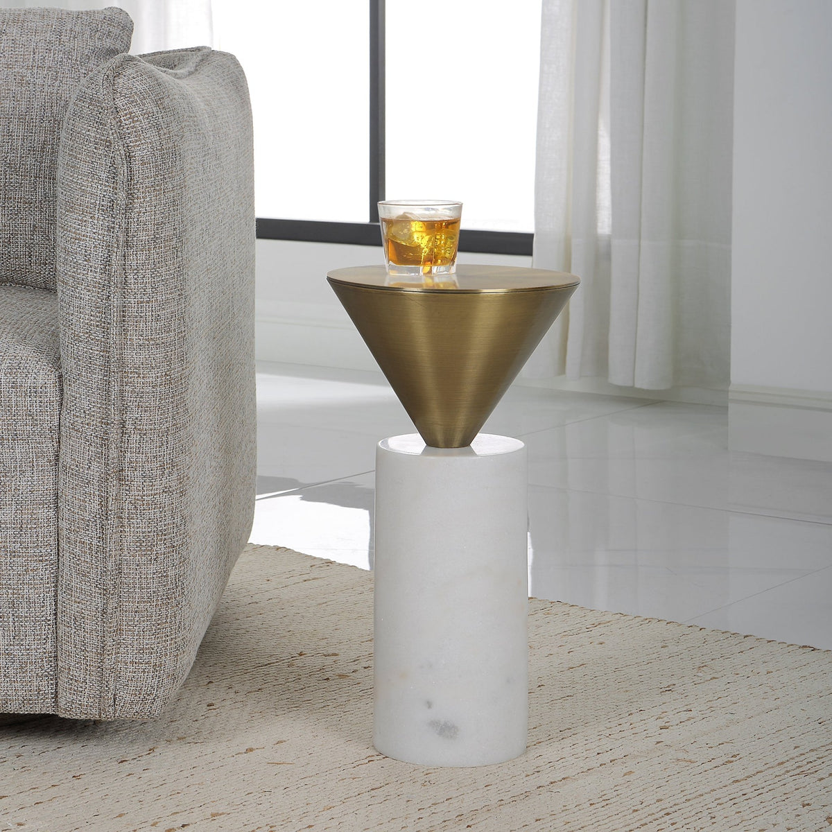 Top Hat Drink Table, Brass Accent & End Tables| Uttermost