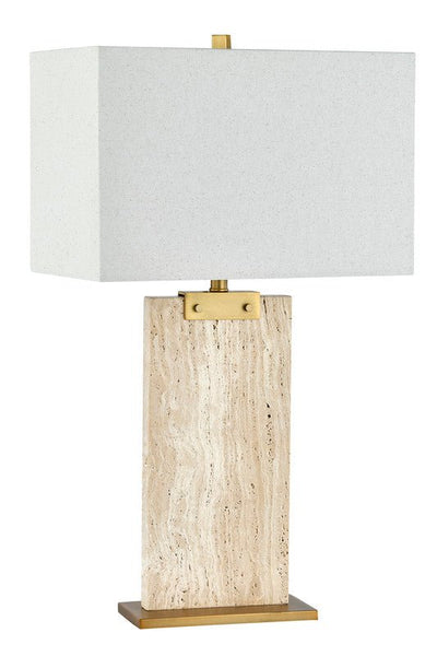 Topaz Travertine Table Lamp - Al Rugaib Furniture