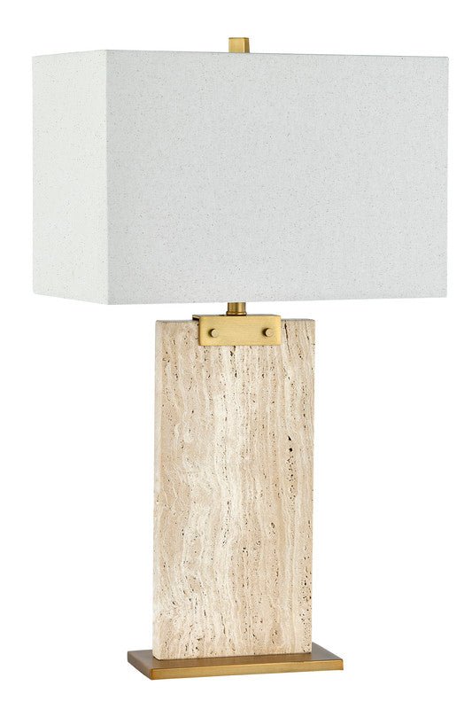 Topaz Travertine Table Lamp - Al Rugaib Furniture