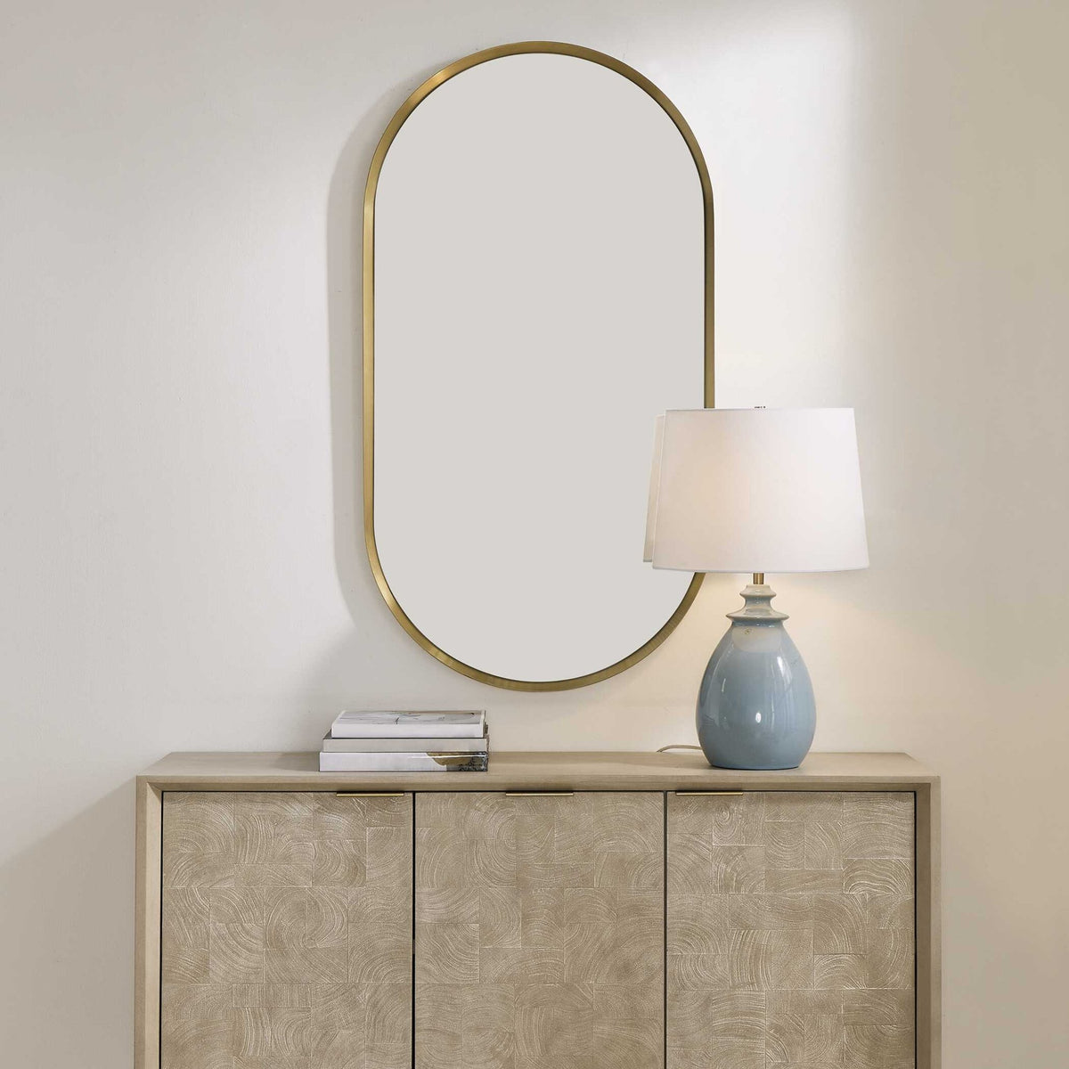 Torrado Oval Brass Mirror Mirrors| Uttermost