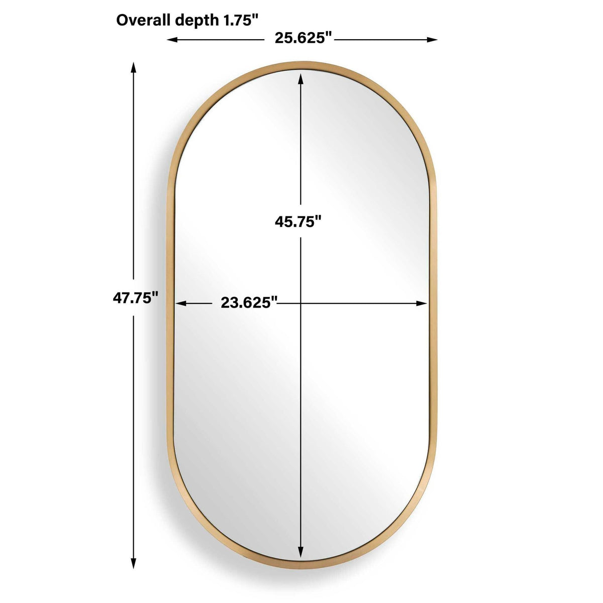 Torrado Oval Brass Mirror Mirrors| Uttermost