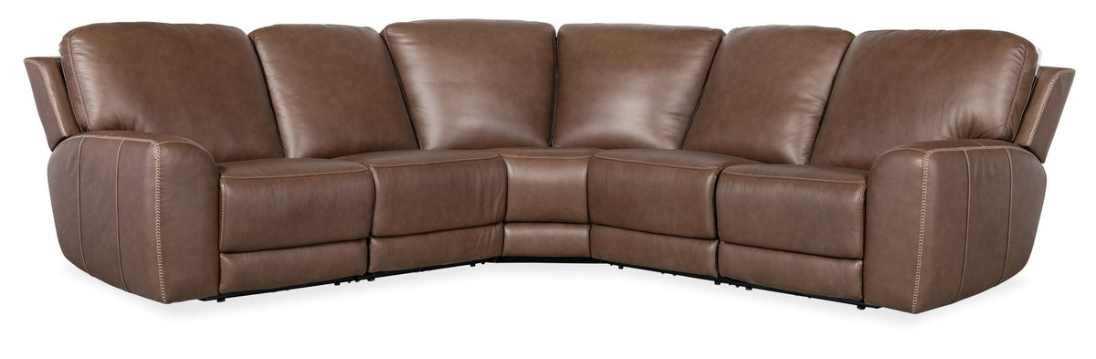 Torres 5 Piece Sectional with Power Recline & Power Headrest Recliners| Hooker