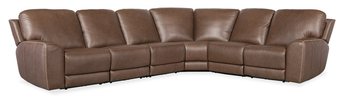 Torres 6 Piece Sectional with Power Recline & Power Headrest Recliners| Hooker