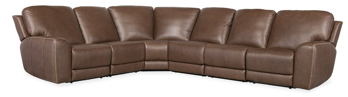 Torres 6 Piece Sectional with Power Recline & Power Headrest Recliners| Hooker
