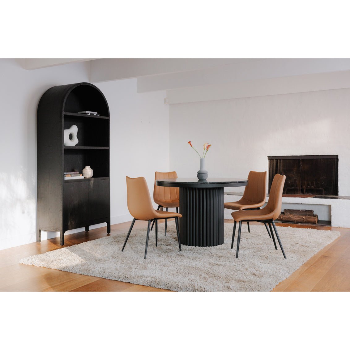 Tower Dining Table Black Marble Counter Tables| Moe's Home