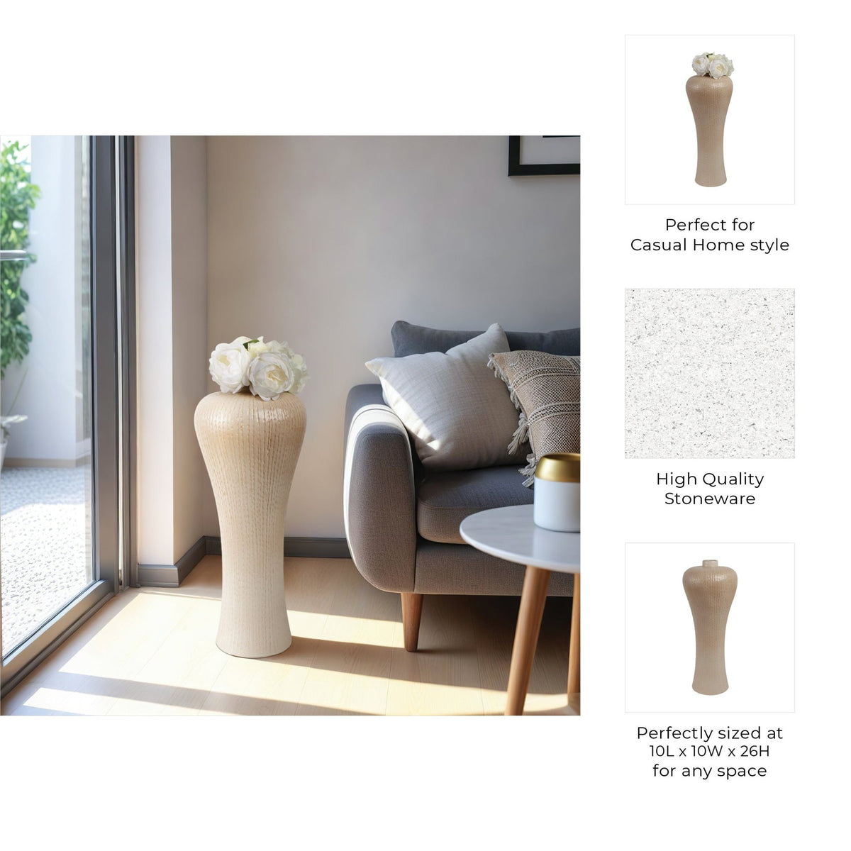 Townsendsmall Floor Vase Vases and Jars| Sagebrook Home