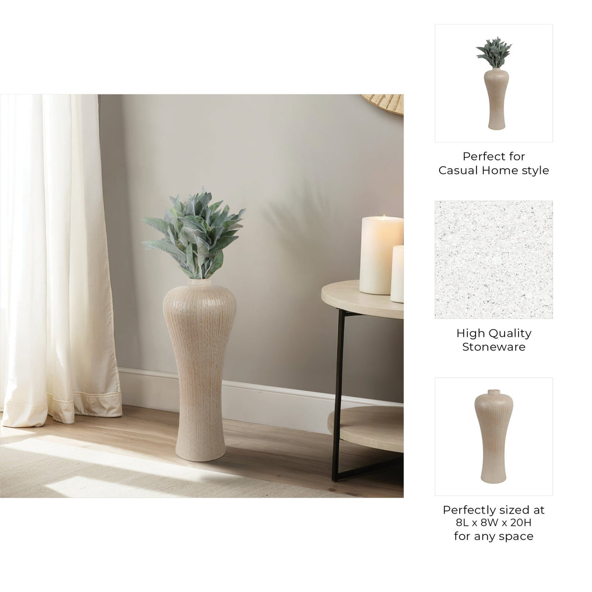 Townsendsmall Floor Vase Vases and Jars| Sagebrook Home
