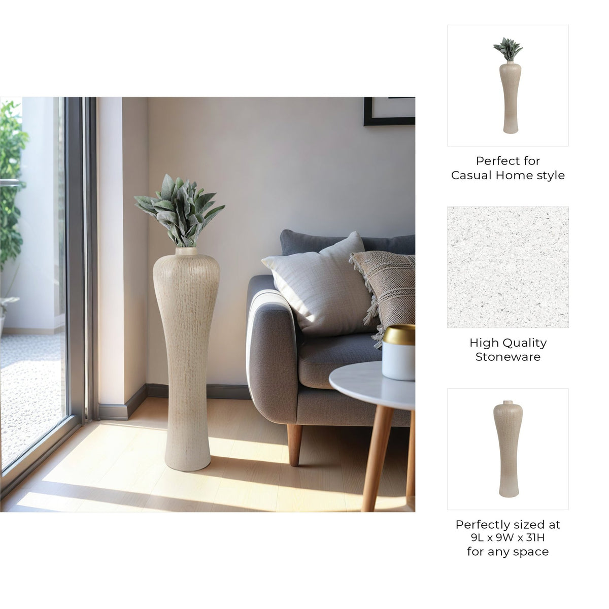 Townsendsmall Floor Vase Vases and Jars| Sagebrook Home