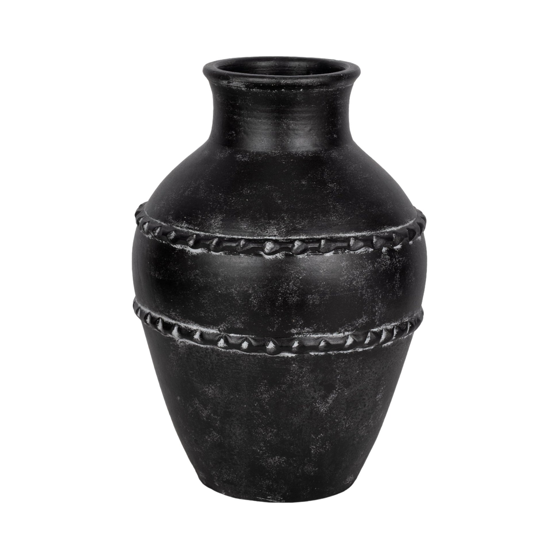 Traditional Terracotta Vase, Black Vases and Jars| Sagebrook Home