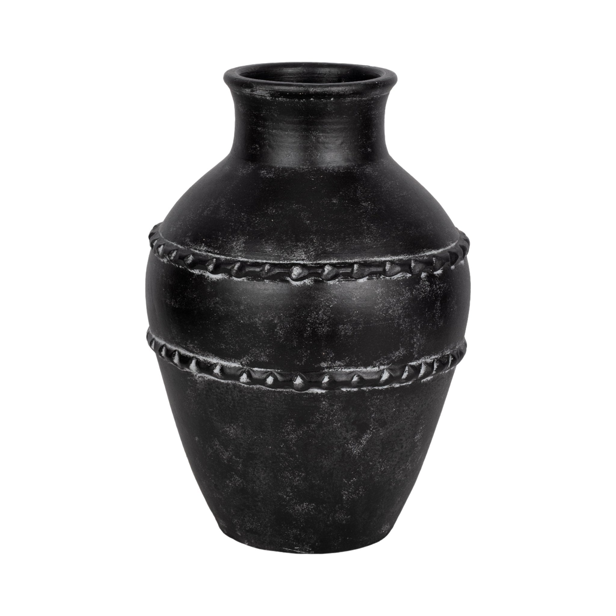 Traditional Terracotta Vase, Black Vases and Jars| Sagebrook Home