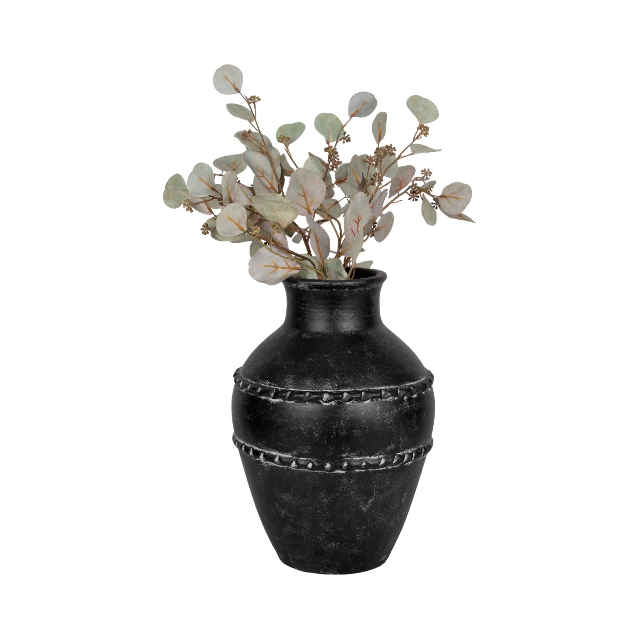 Traditional Terracotta Vase, Black Vases and Jars| Sagebrook Home