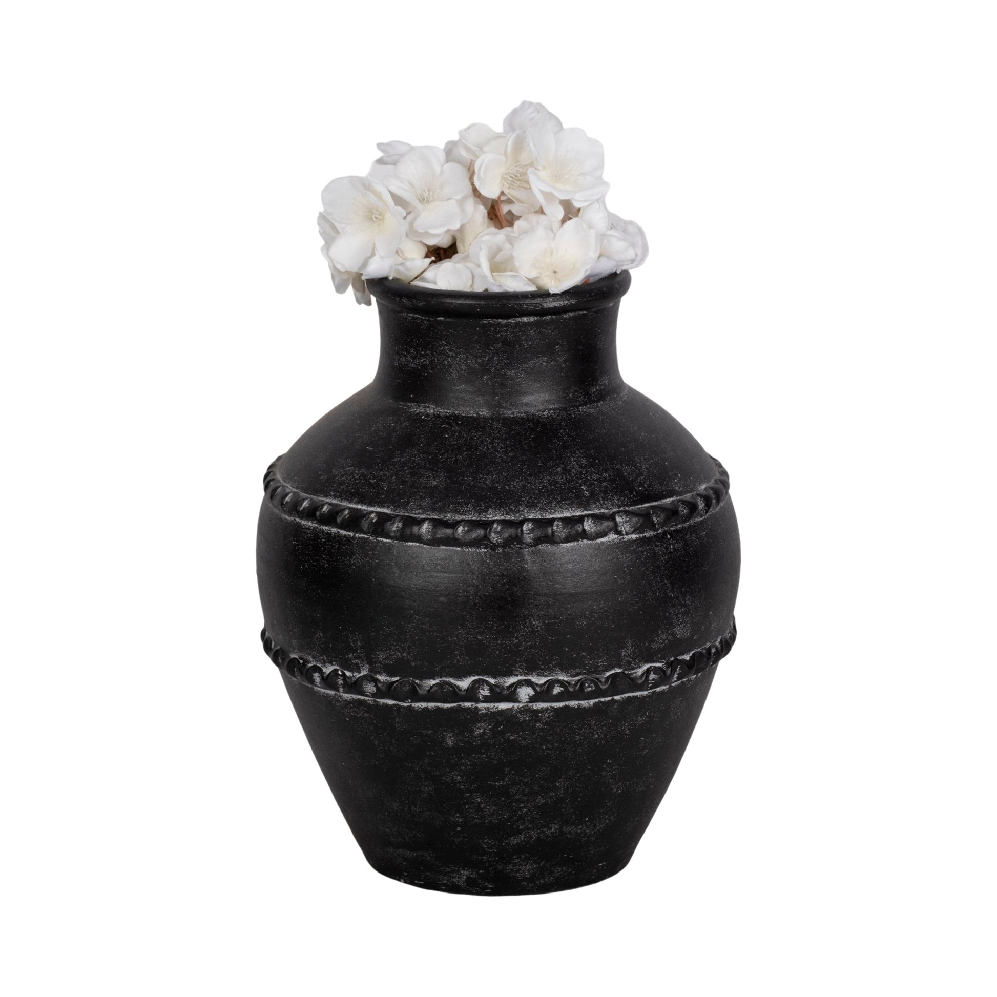 Traditional Terracotta Vase, Black Vases and Jars| Sagebrook Home