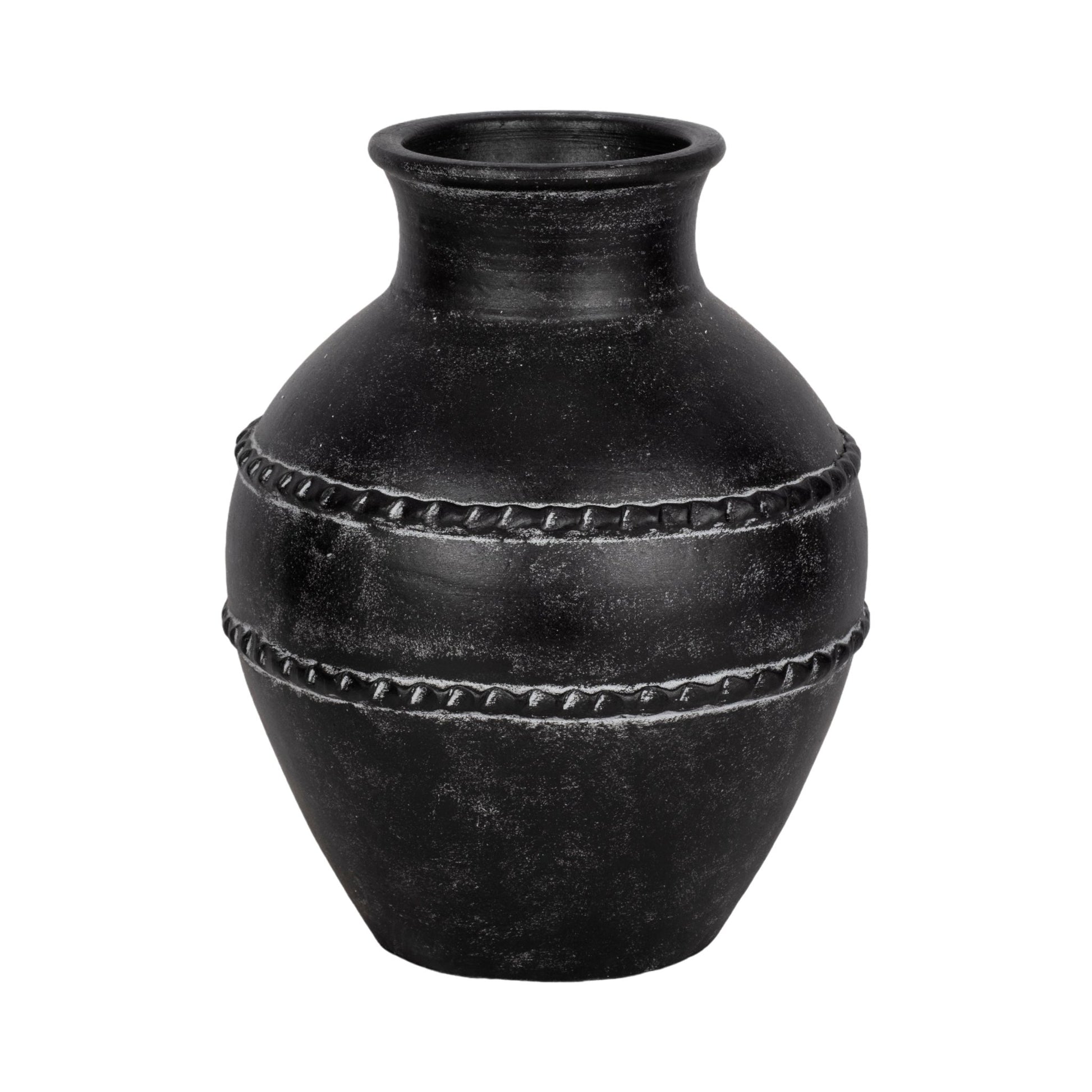 Traditional Terracotta Vase, Black Vases and Jars| Sagebrook Home