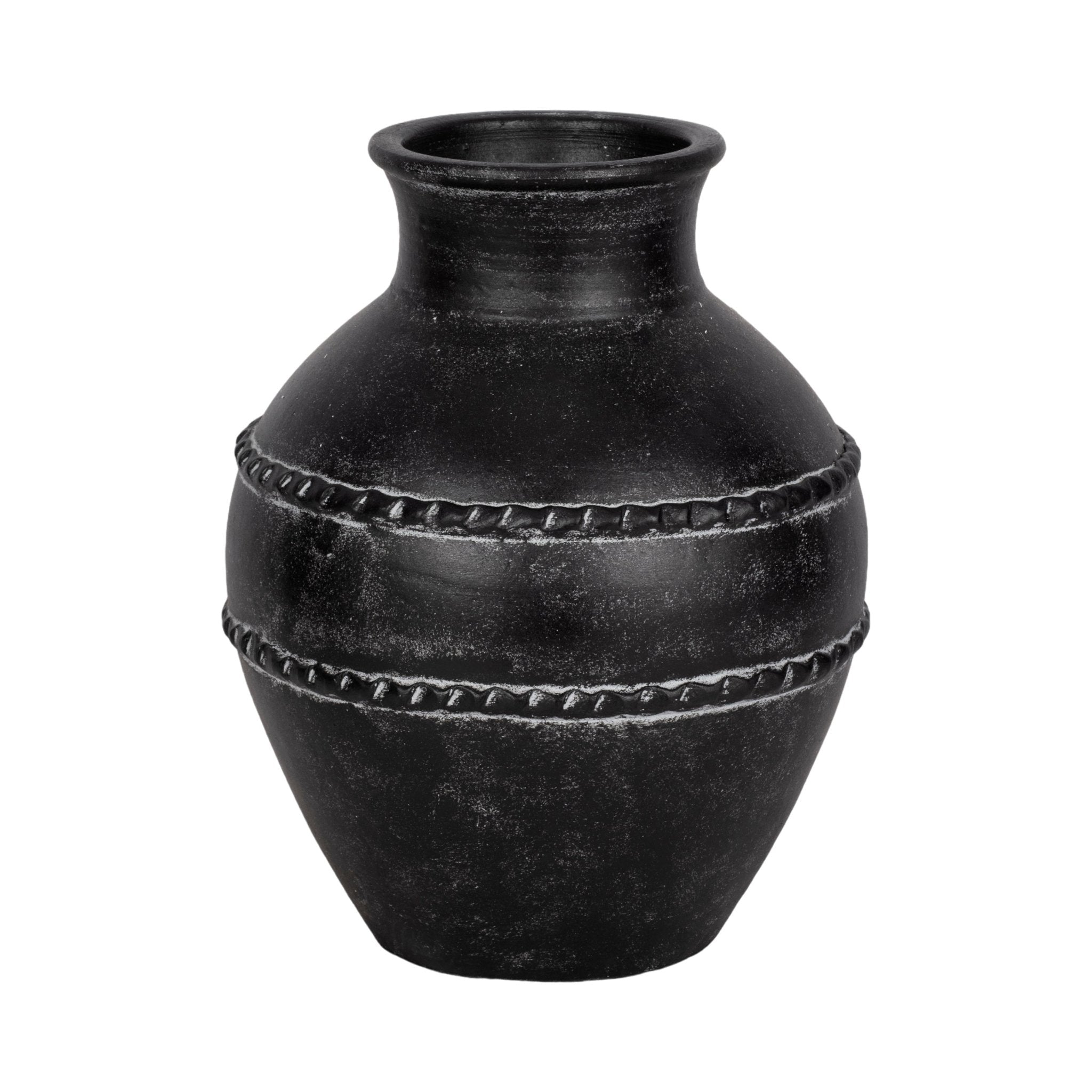 Traditional Terracotta Vase, Black Vases and Jars| Sagebrook Home