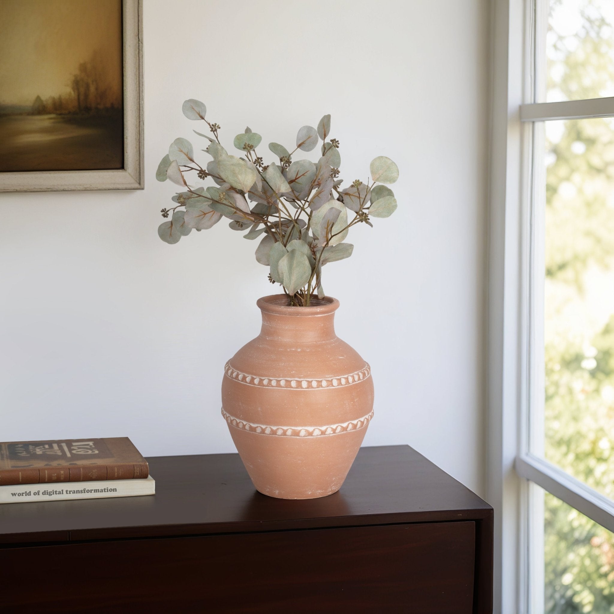Traditional Terracotta Vase, Terracotta Vases and Jars| Sagebrook Home