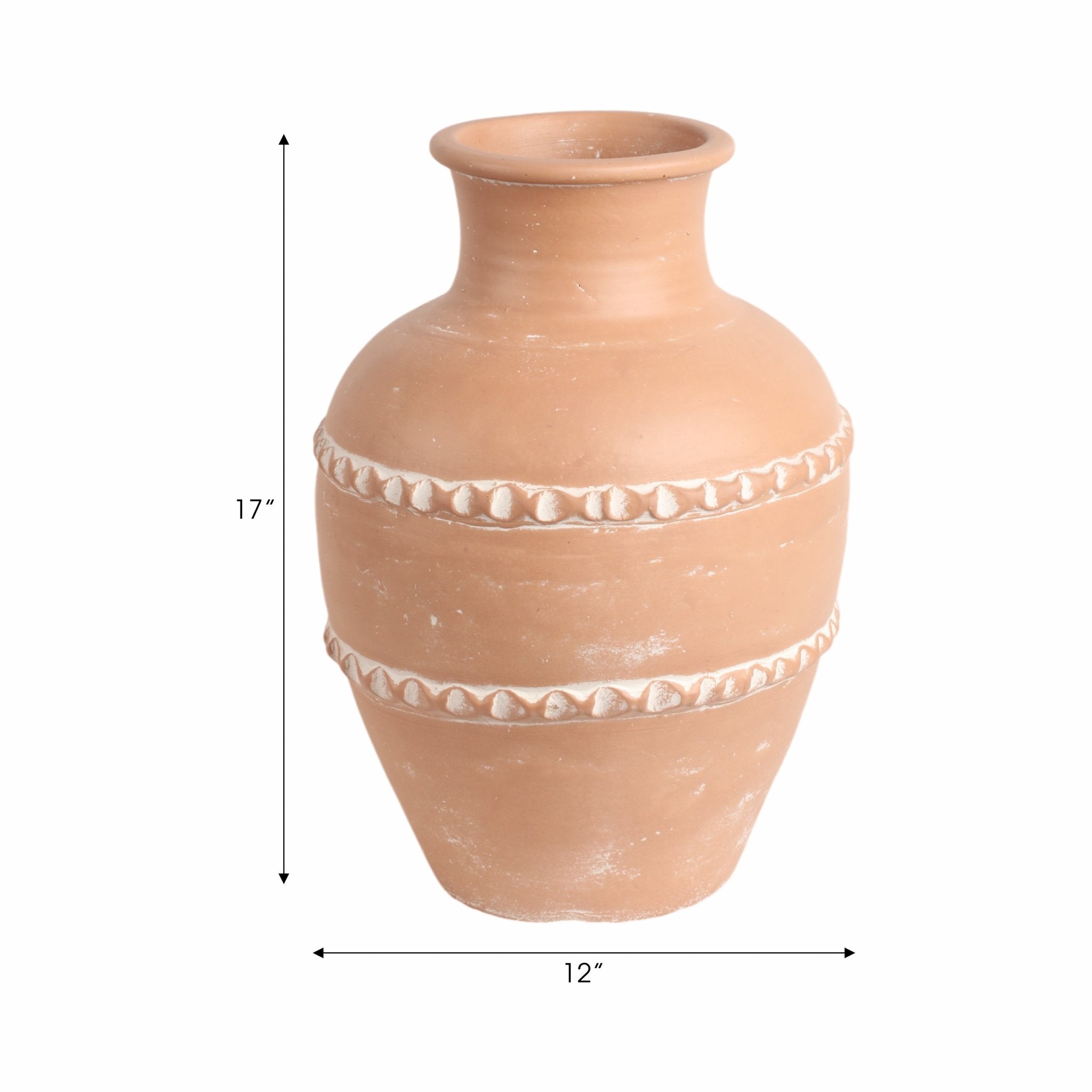 Traditional Terracotta Vase, Terracotta Vases and Jars| Sagebrook Home