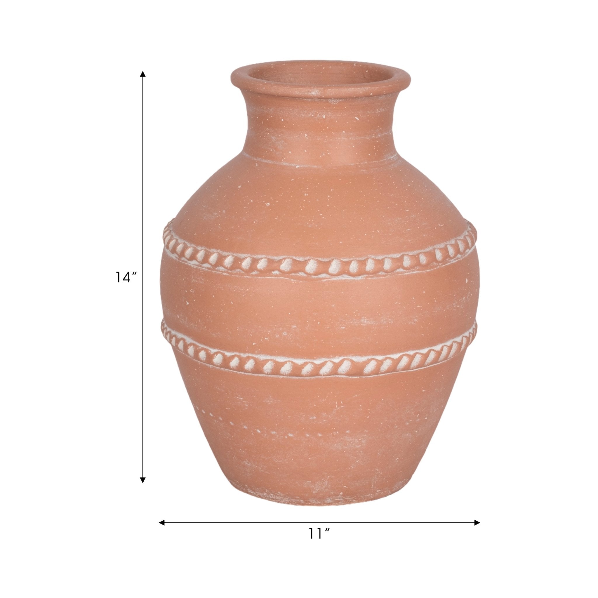 Traditional Terracotta Vase, Terracotta Vases and Jars| Sagebrook Home