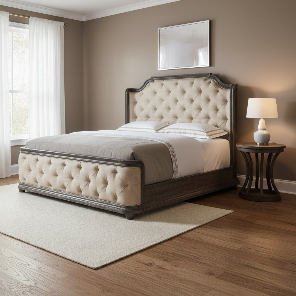 Traditions King Upholstered Panel Bed Beds| Hooker