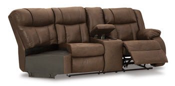 Trail Boys Right-Arm Facing Reclining Loveseat with Console Recliners| Ashley Homestore