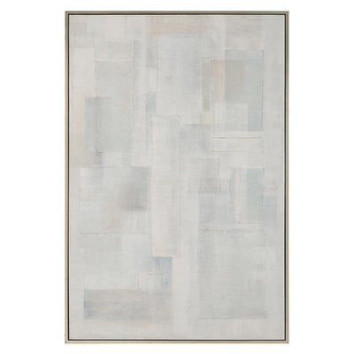 Tranquil Grids Hand Painted Canvas - Al Rugaib Furniture