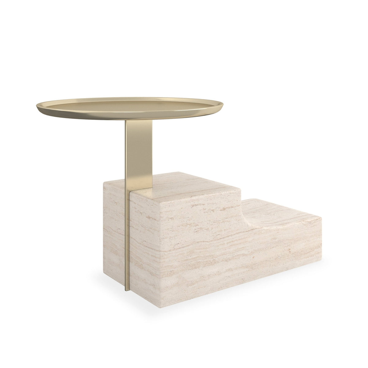 Travertine Base Nightstand | Caracole Overlap Accent & End Tables| Caracole
