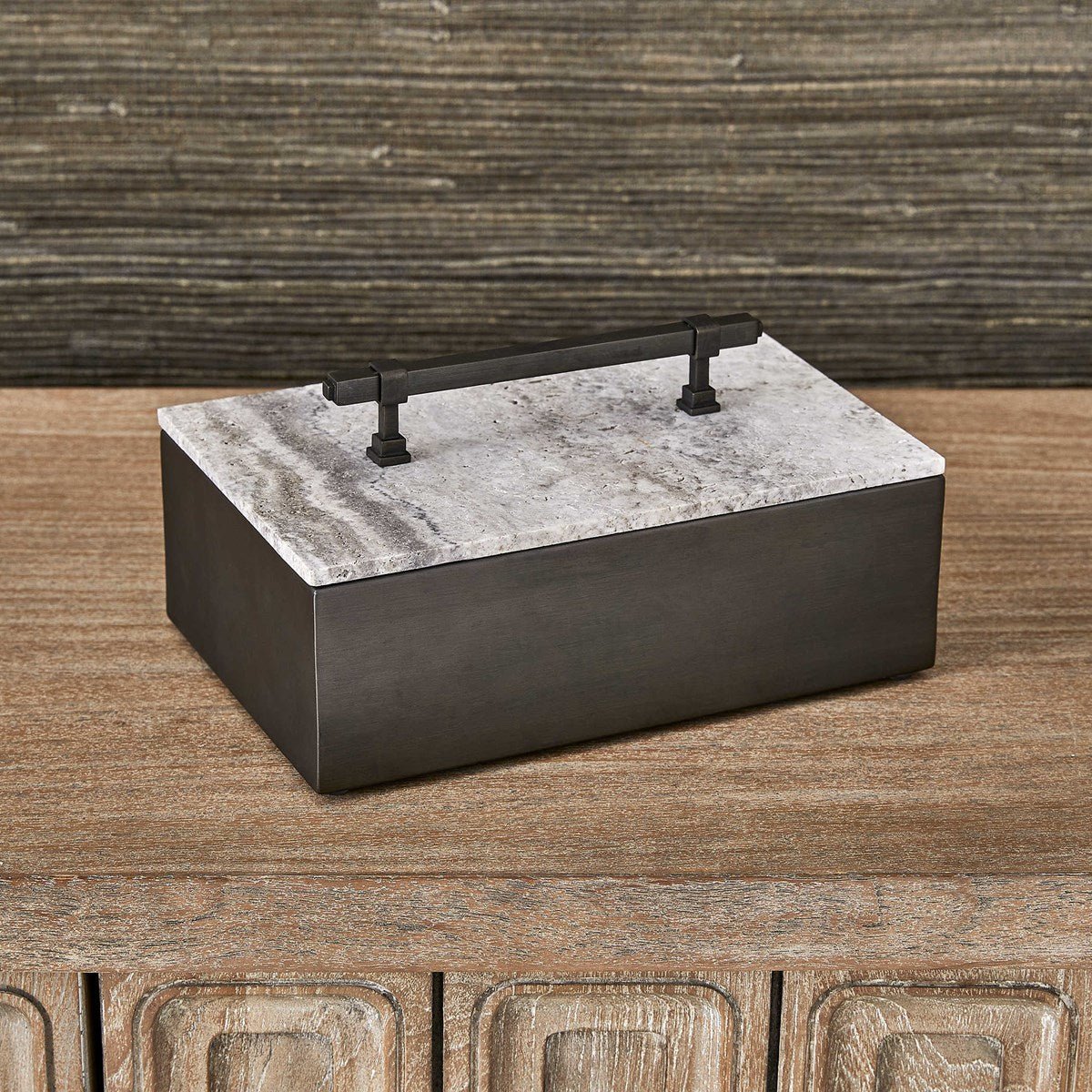 Travertine Coffer Table Decors| Uttermost