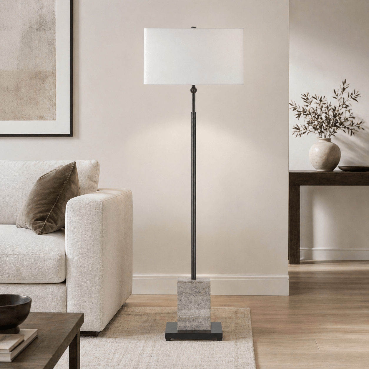 TRAVERTINE FLOOR LAMP Floor lamps| Uttermost